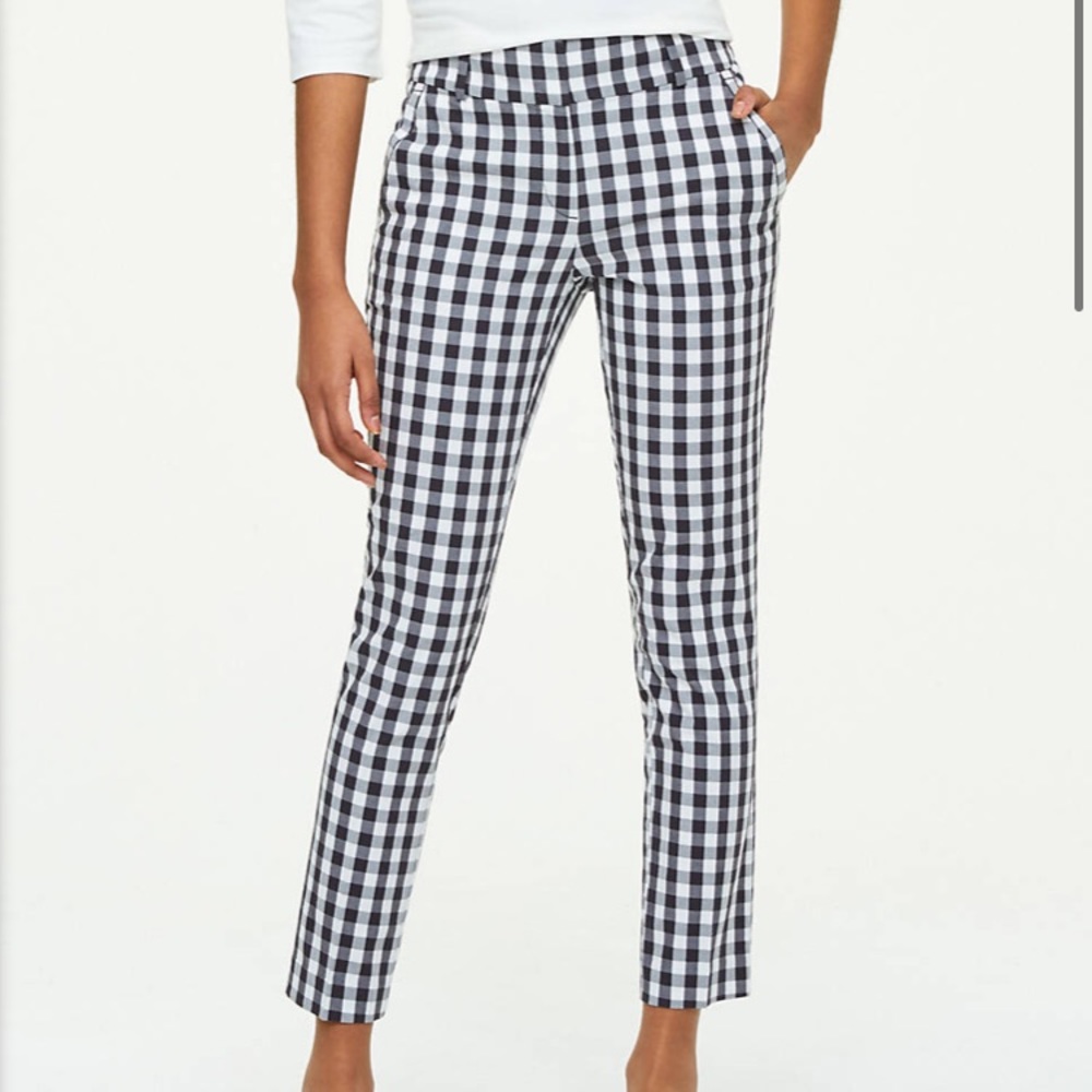 Gingham work pants